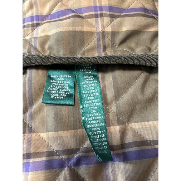 Lauren Ralph Lauren Reversible Quilted Vest W Corduroy Accents Size L - Picture 12 of 16